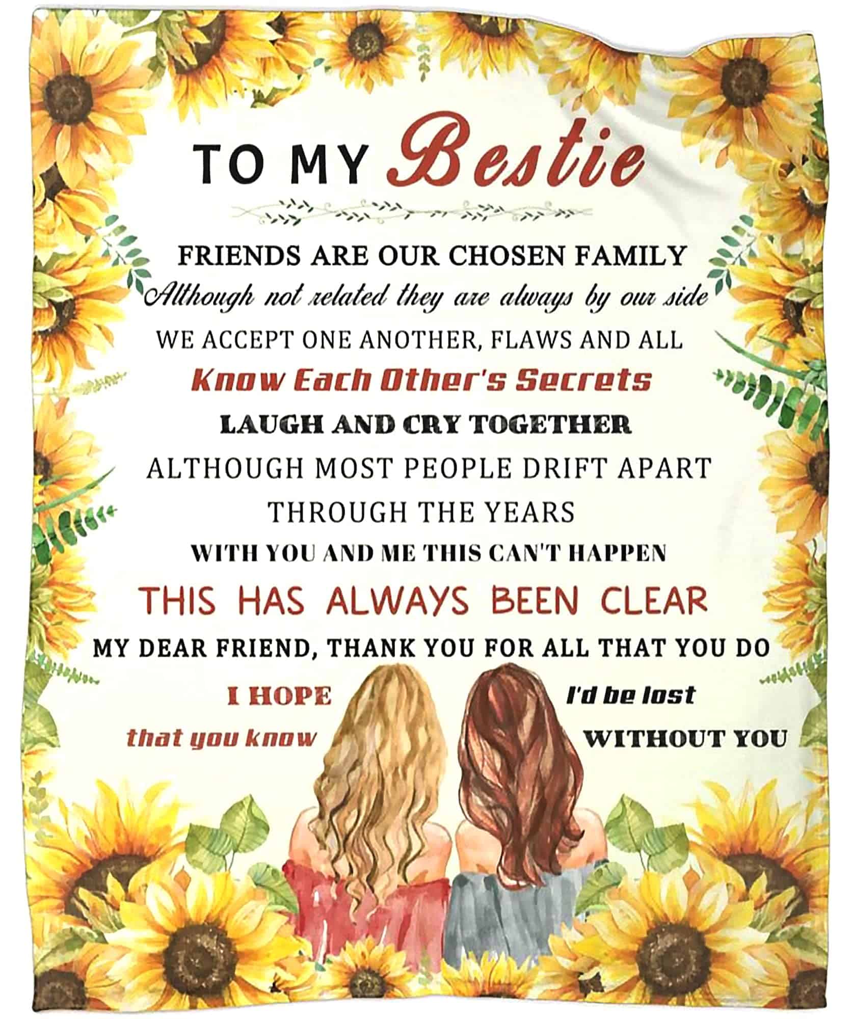 Manta para Mi Mejor Amiga de Mujer Ultra Suave de Franela