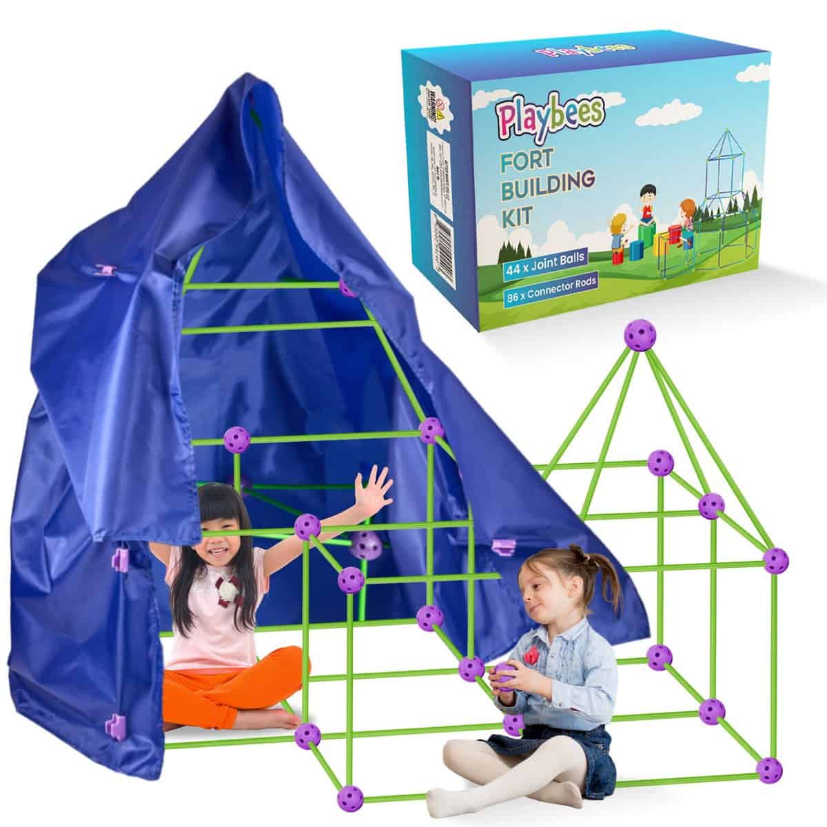 Kit de Construcción de Fortalezas Playbees con Varillas y