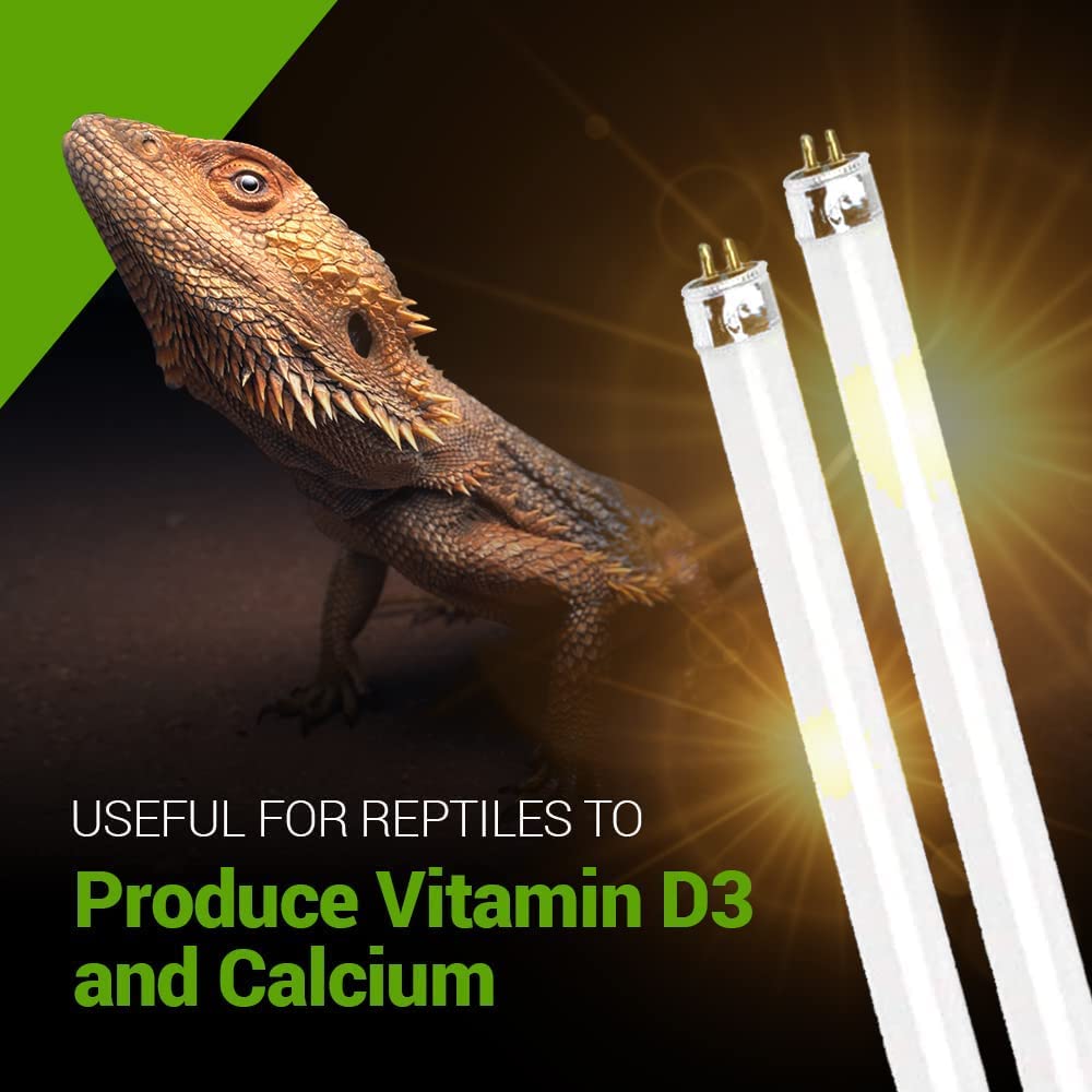 Paquete de 2 Luces para Reptiles de 8W T5 HO Desierto UVA - Imagen 6