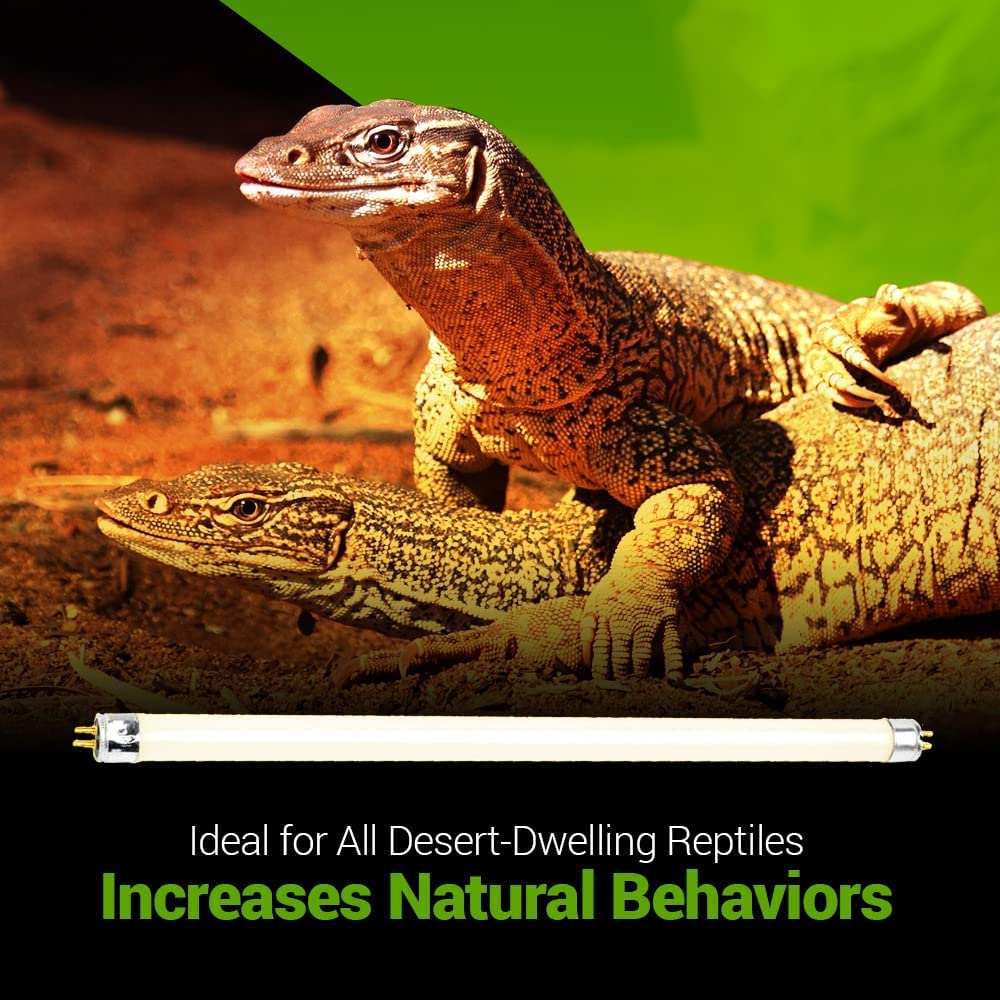 Paquete de 2 Luces para Reptiles de 8W T5 HO Desierto UVA - Imagen 4