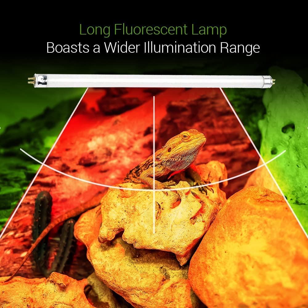 Paquete de 2 Luces para Reptiles de 8W T5 HO Desierto UVA - Imagen 5