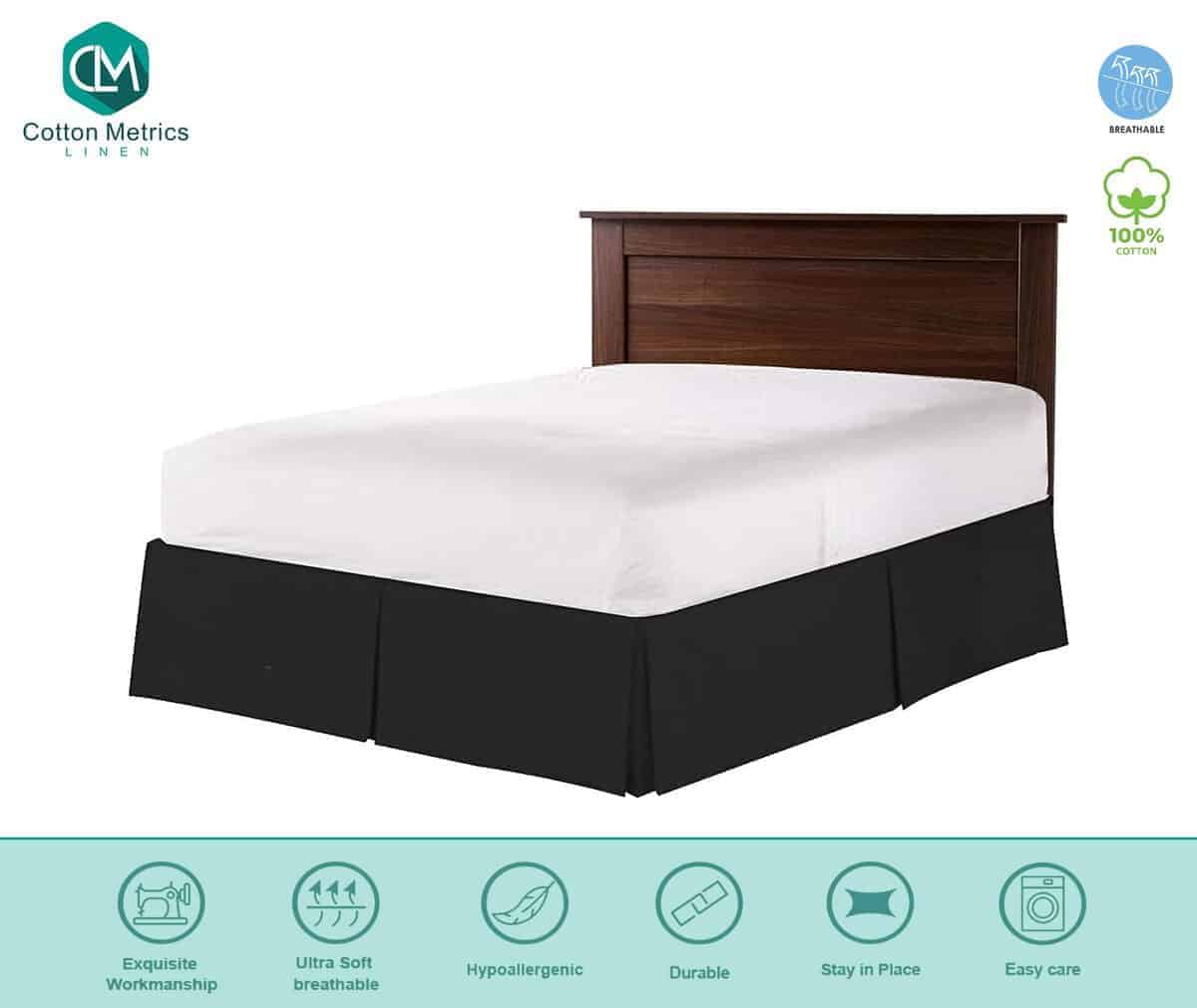 Faldón de Cama Tamaño Queen Premium de 800TC 100% Algodón - Imagen 3