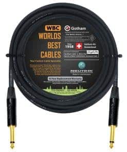 Cable de Instrumento de Guitarra Bajo Premium de 35 Pies -