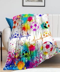 Manta de fútbol TOHTWAG ligera y acogedora, mantas de