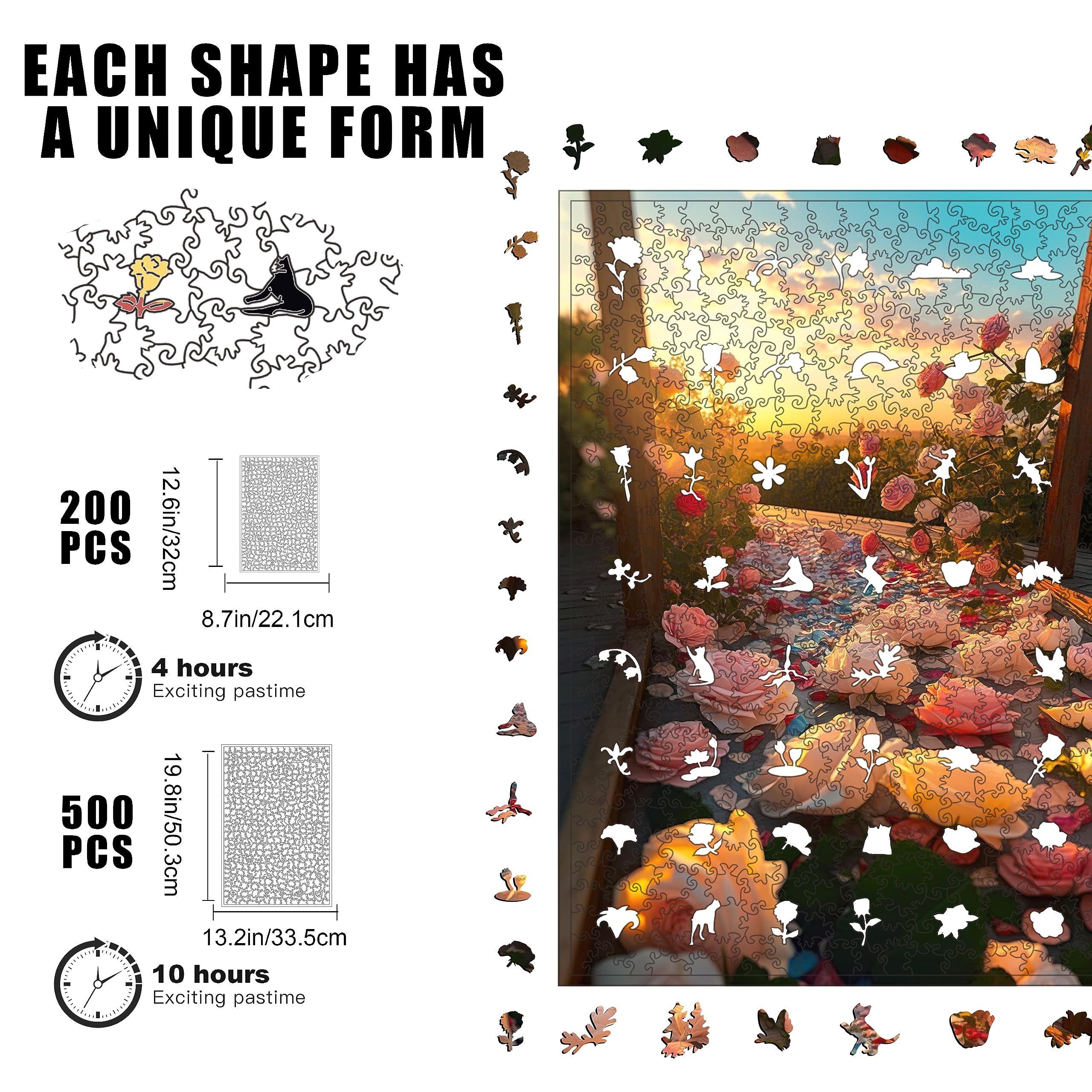 Rompecabezas de madera único Mys Aurora - Río de Flores, - Imagen 5