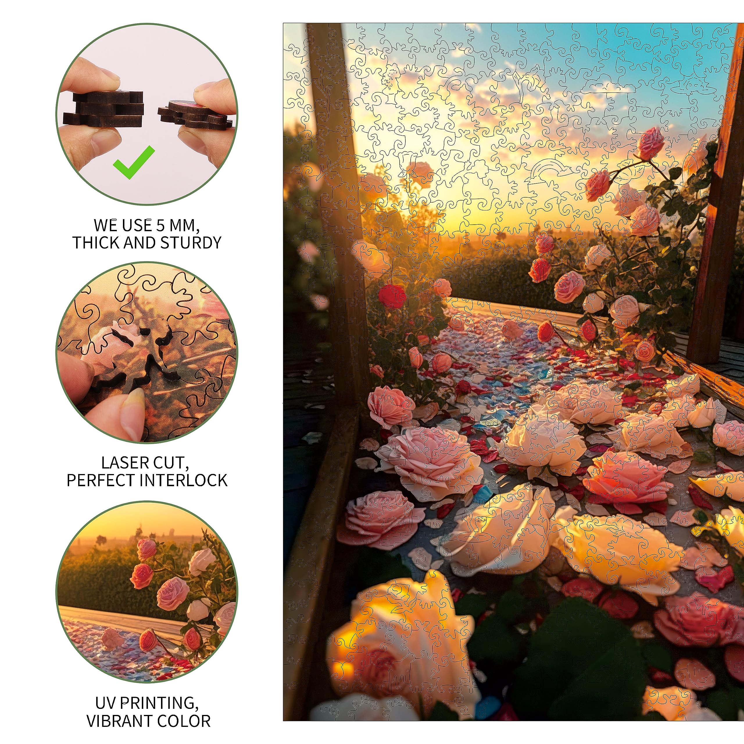 Rompecabezas de madera único Mys Aurora - Río de Flores, - Imagen 3