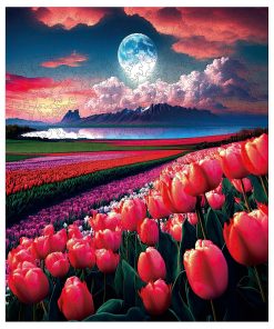 Rompecabezas de madera única Mys Aurora - Mar de Tulipanes,