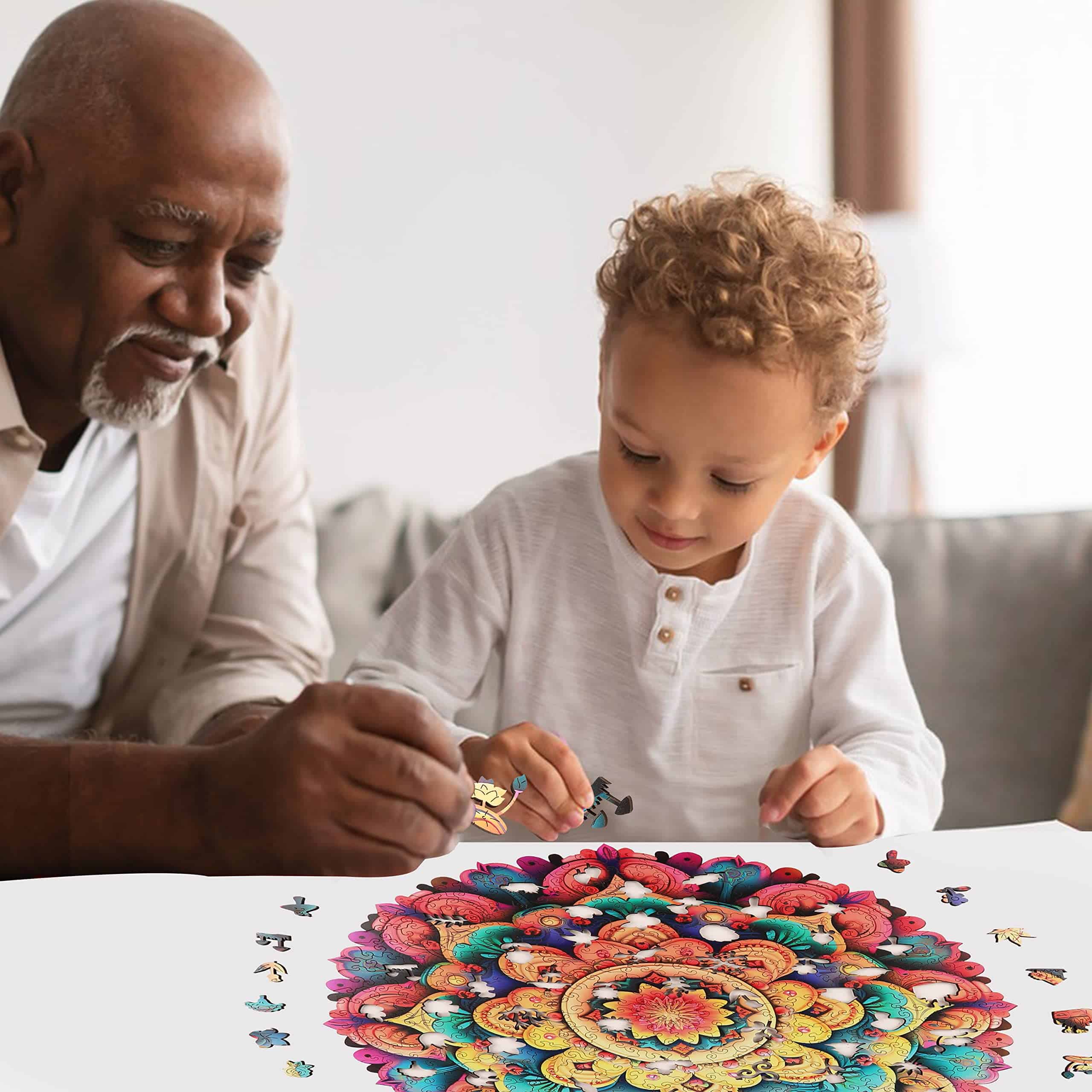 Rompecabezas de madera Mys Aurora - Mandala de Flores, 500 - Imagen 8