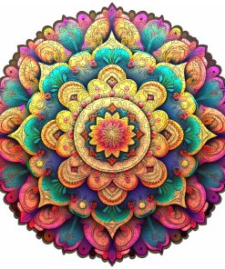 Rompecabezas de madera Mys Aurora - Mandala de Flores, 500