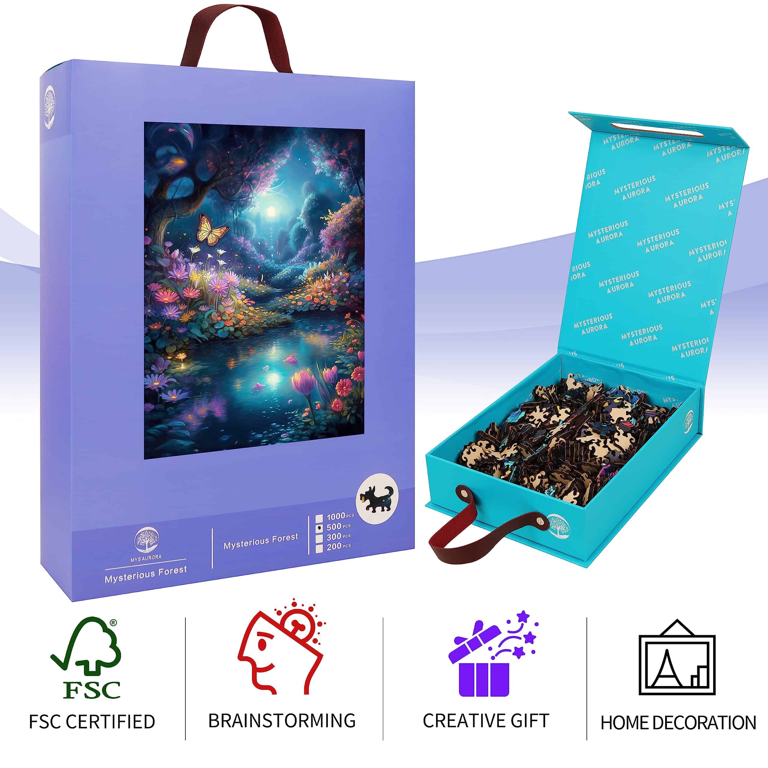 Rompecabezas de madera Mys Aurora para adultos Forma única - Imagen 6