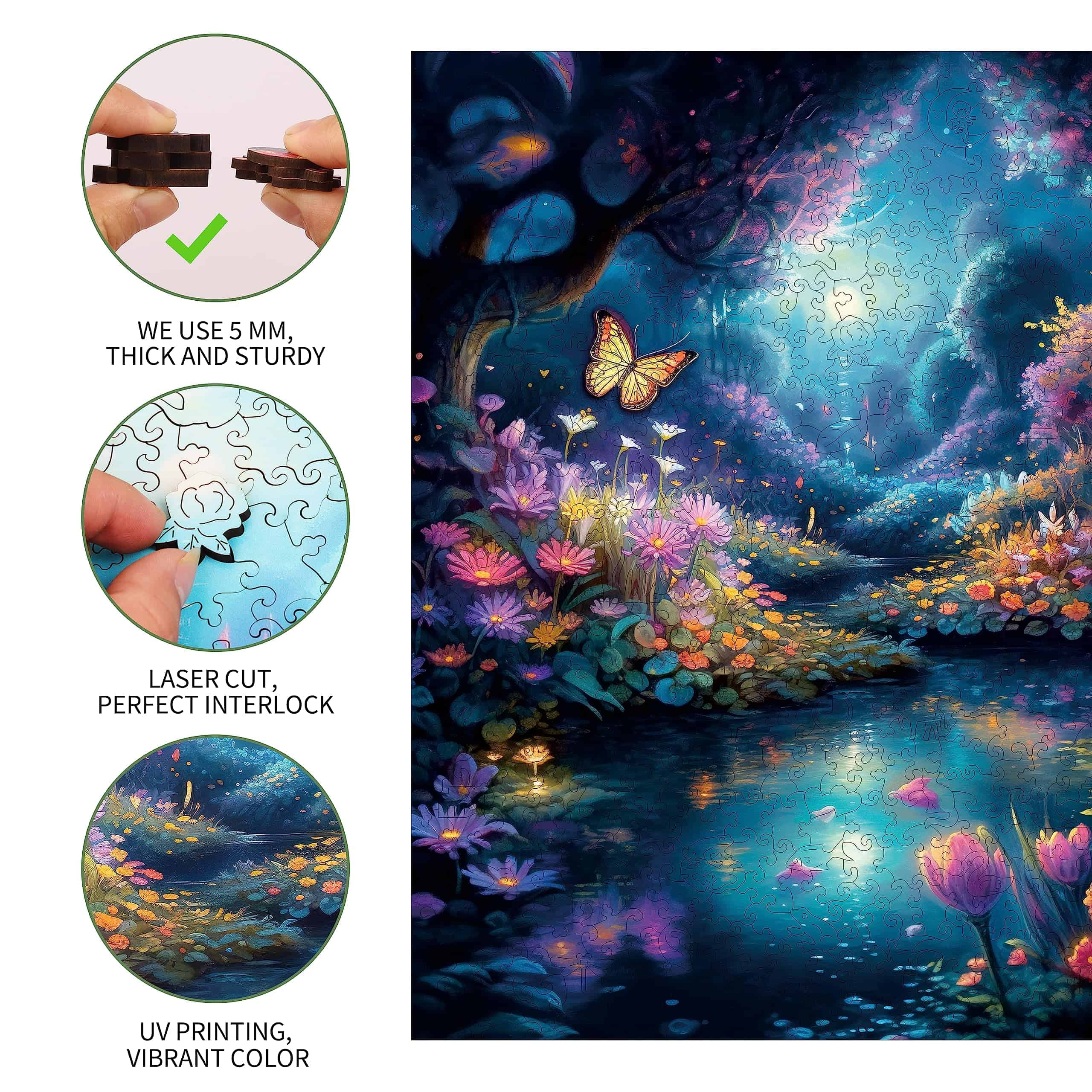 Rompecabezas de madera Mys Aurora para adultos Forma única - Imagen 7