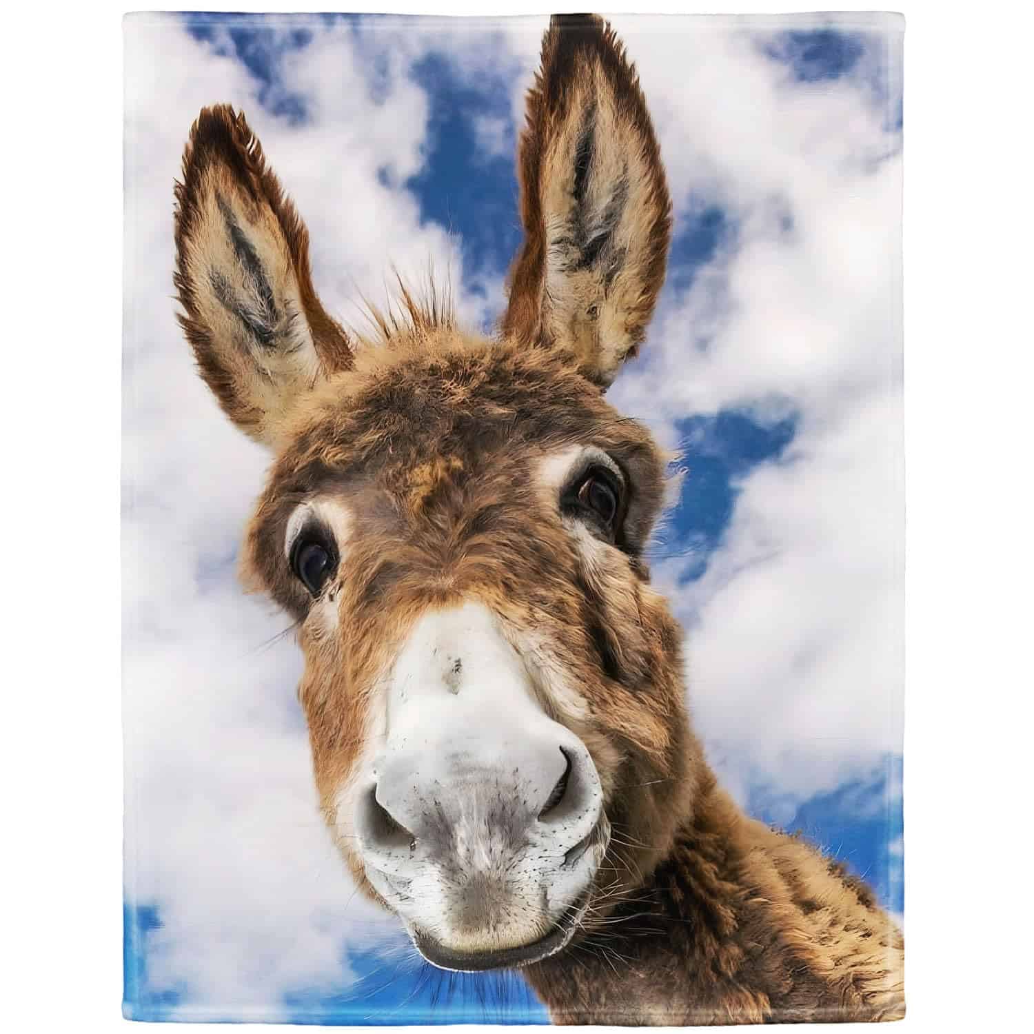 Manta de Burro HommomH 50"x60" Animal Selfie Suave y Cálida