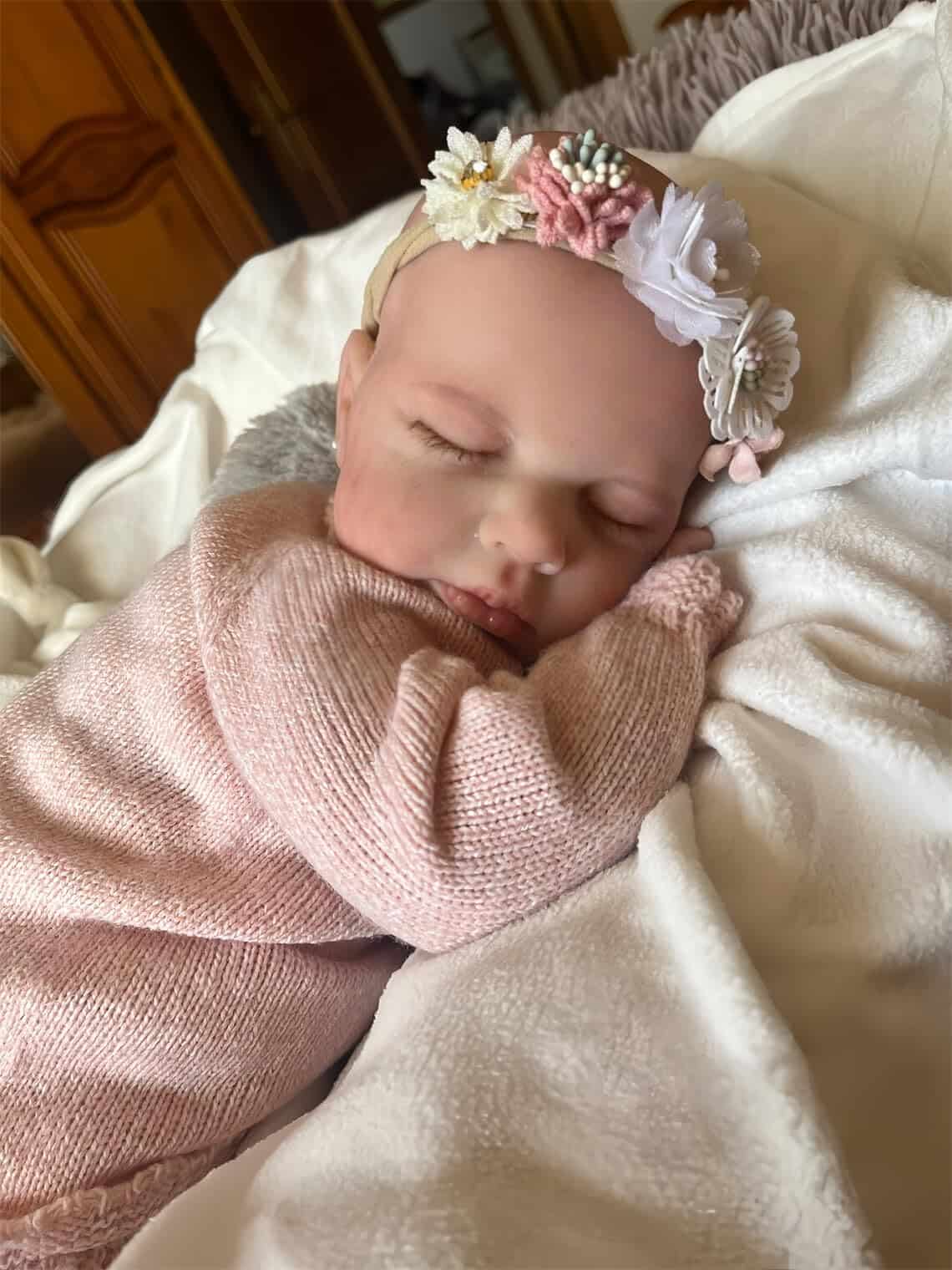 Muñeca Bebé Realista Reborn Niña de 19 Pulgadas Cuerpo - Imagen 4