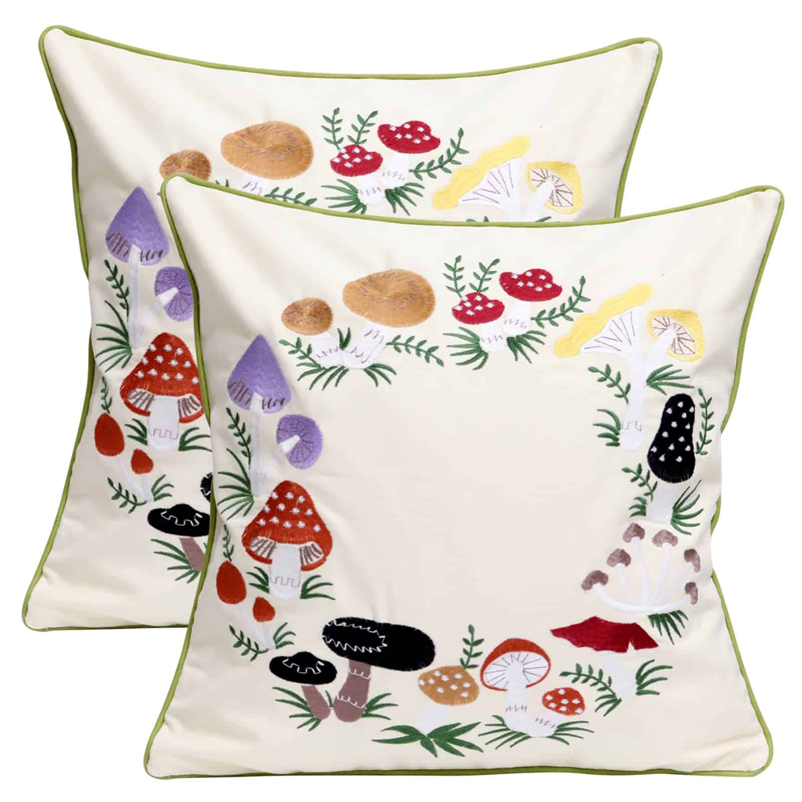 Juego de 2 Fundas de Almohada Decorativas -Mushroom