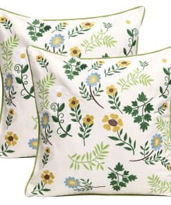 Set de 2 Fundas de Cojín Decorativas -Flor-B