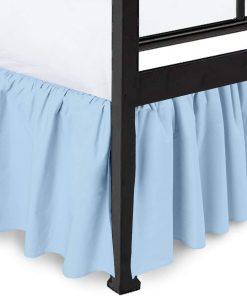 Peace Sleep Bedding - Falda de Cama con -Azul Claro