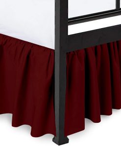 Peace Sleep Bedding - Falda de Cama con -Borgoña