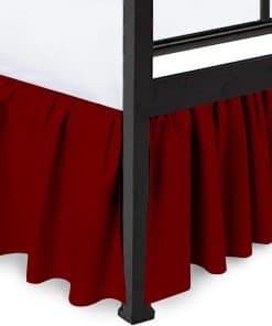 Peace Sleep Bedding - Falda de cama con -Borgoña