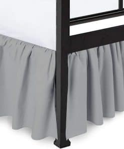 Peace Sleep Bedding - Falda de Cama con -Gris Claro