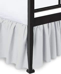 Peace Sleep Bedding - Falda de Cama con -Gris Claro