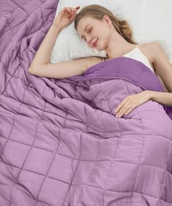 Manta Ponderada Morada para Adultos (15 lbs, 60"x80" Tamaño
