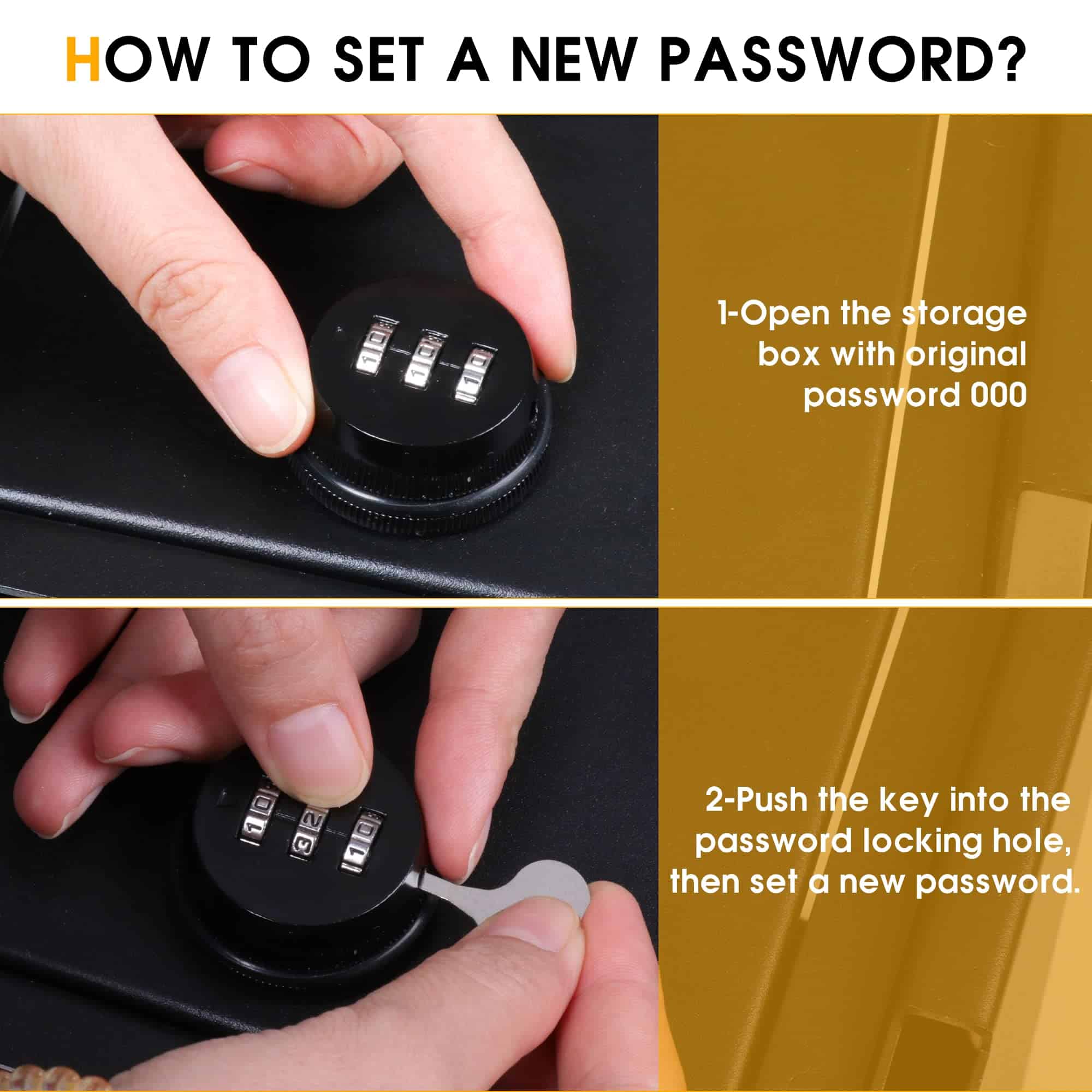 BESTAOO Caja de Seguridad para Consola Central Bloqueo de - Imagen 8