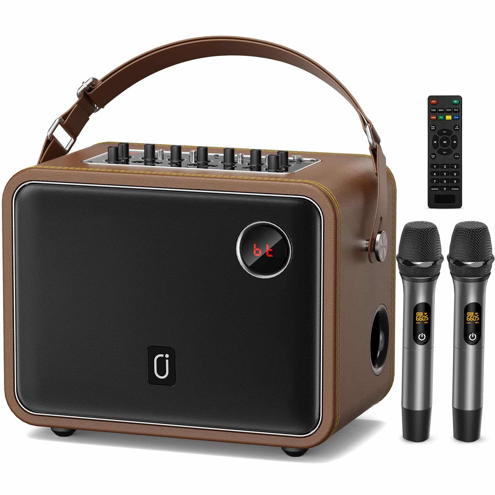 Máquina de Karaoke JYX C25 con 2 Micrófonos Recargables,