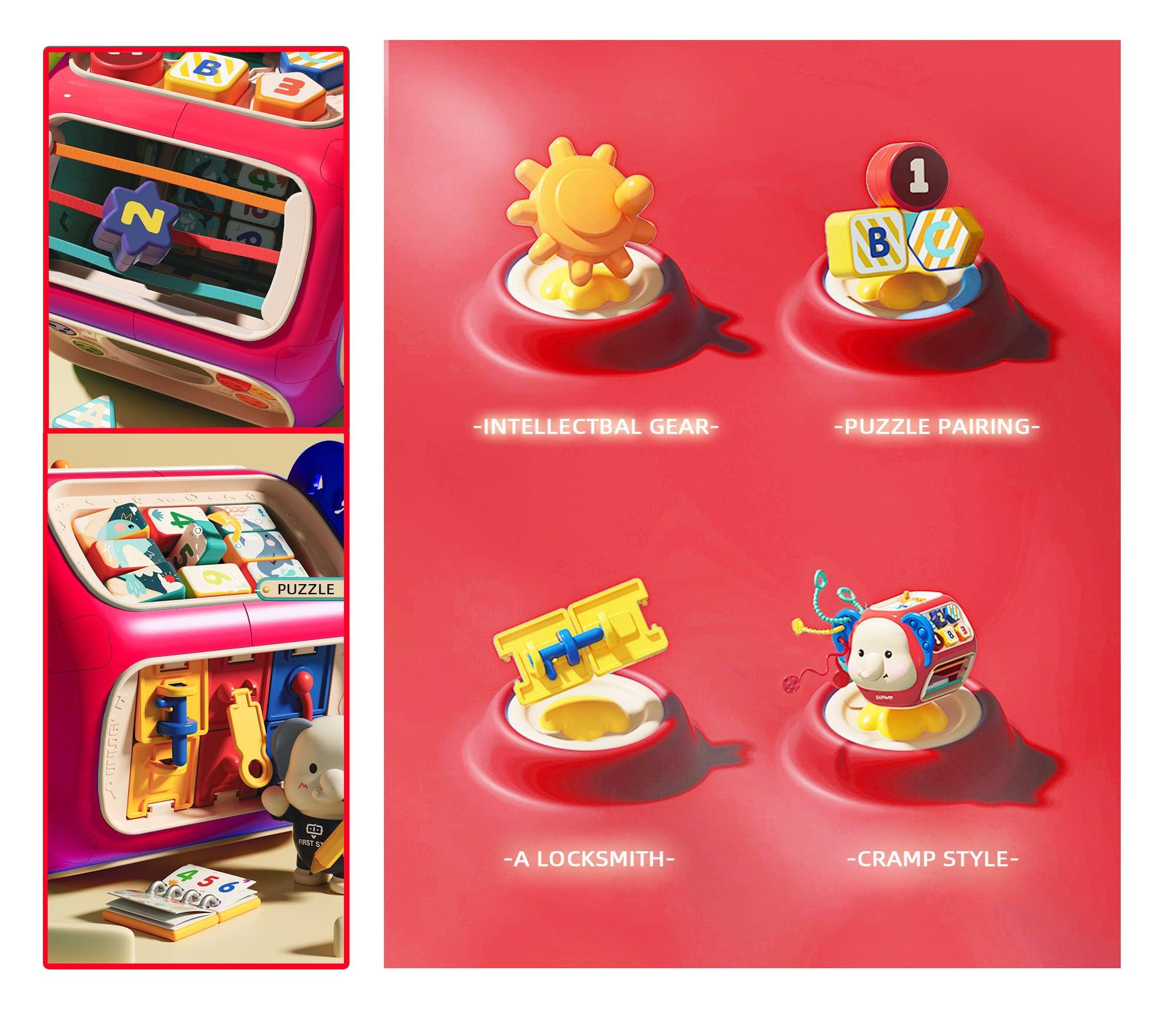 Cubo de Actividades Rajahntoys 10 en 1, Juguetes Montessori - Imagen 6