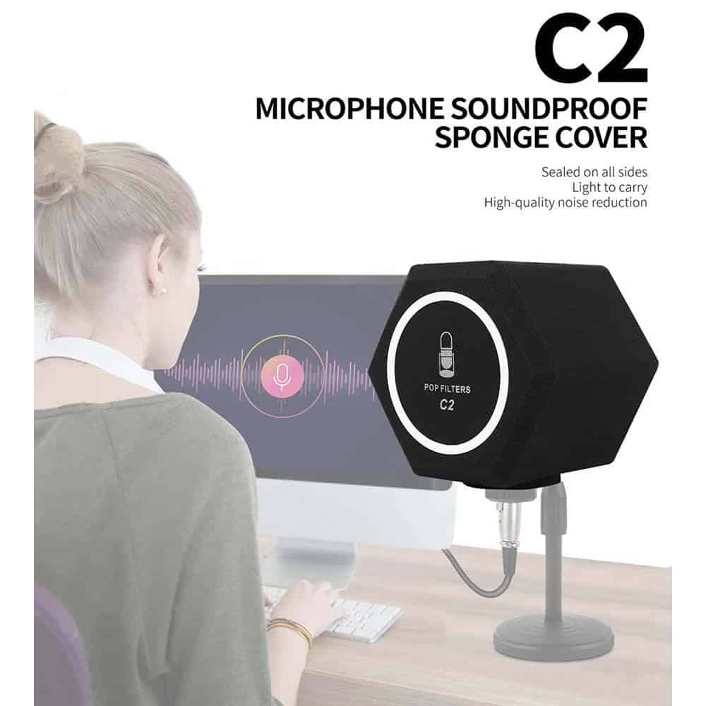 Escudo de Aislamiento de Micrófono Profesional - - Imagen 6