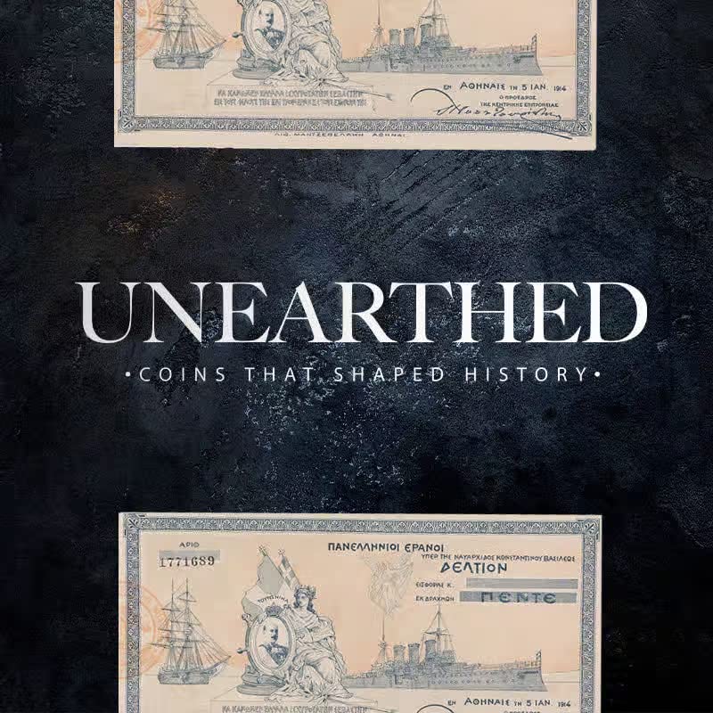 Certificado de Acciones del Reino de Grecia de 5 Dracmas -