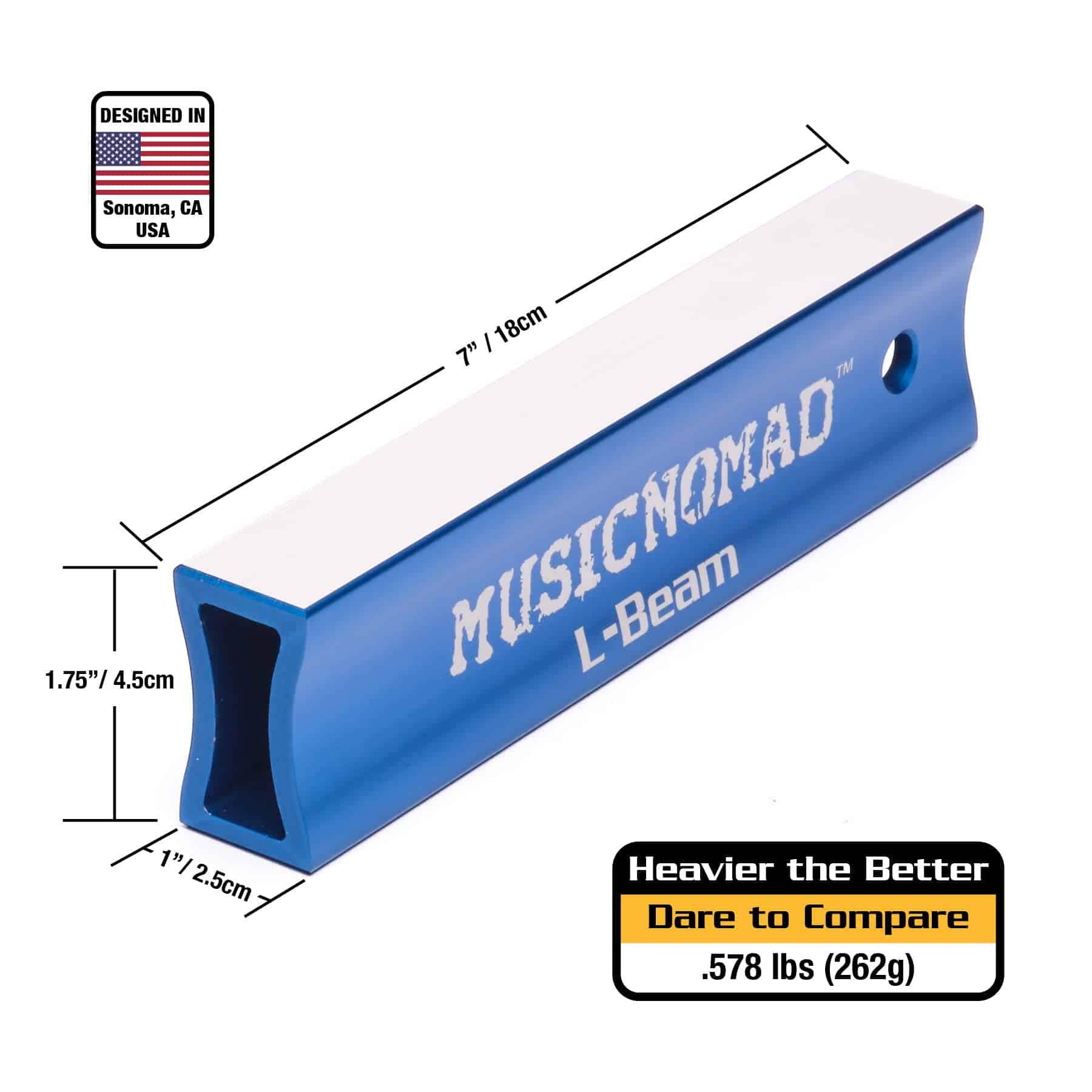 MusicNomad Fret Leveler - Nivelador (L-Beam) 7" (18cm) para - Imagen 4