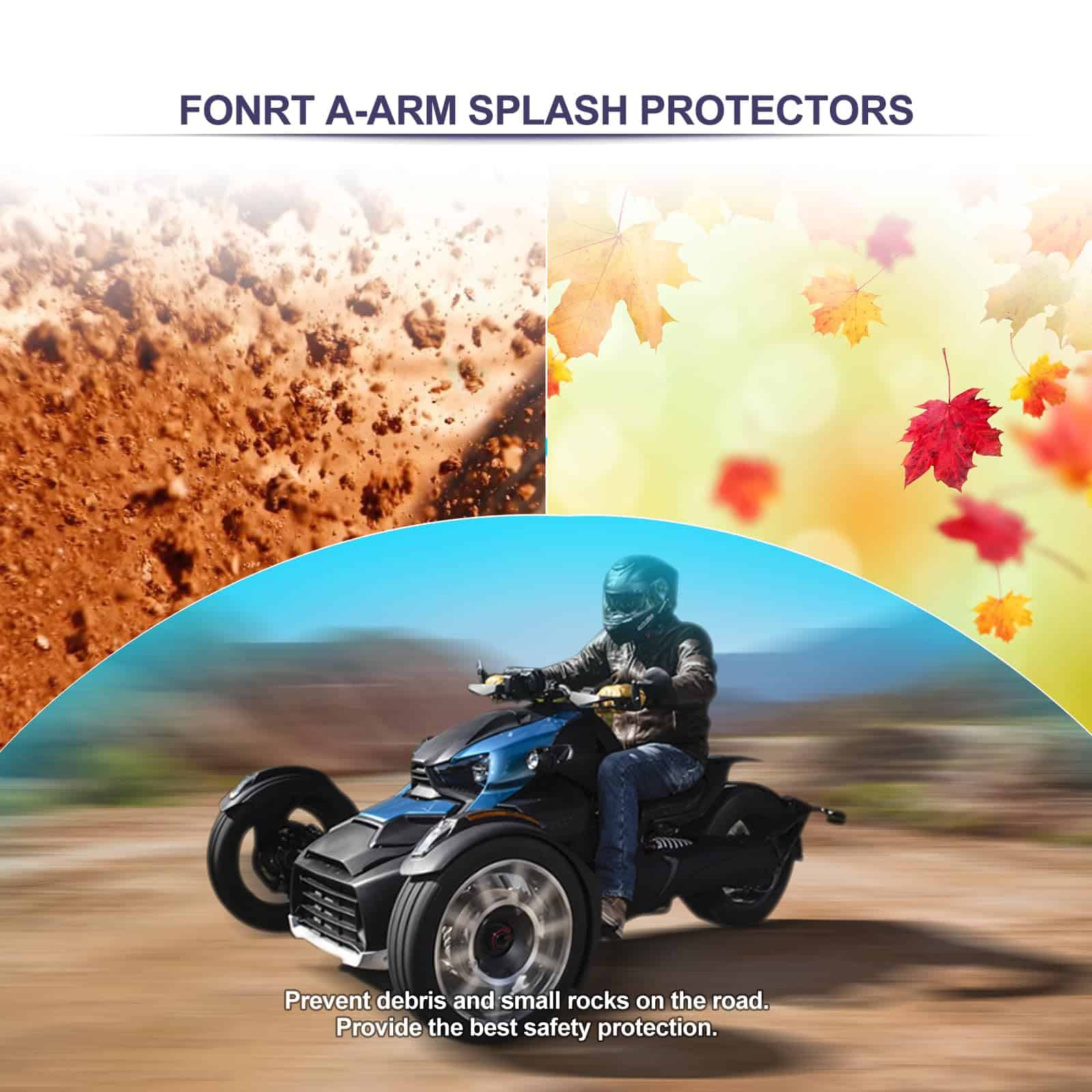 Guardabarros delanteros negros para Can Am Ryker, - Imagen 6