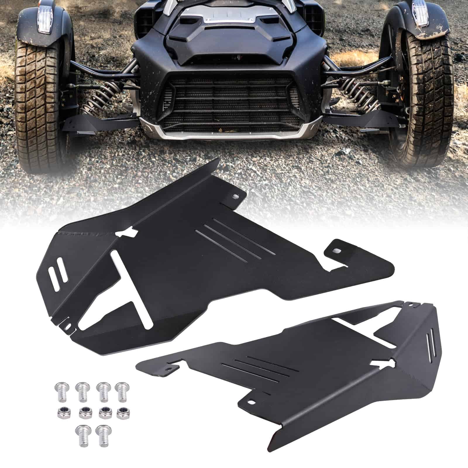 Guardabarros delanteros negros para Can Am Ryker,