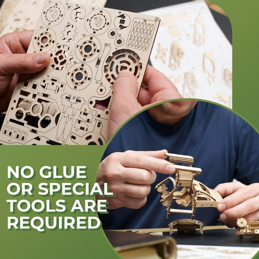 Kit de Coche de Modelo de Madera Ugears Winged Sports Coupe - Imagen 5