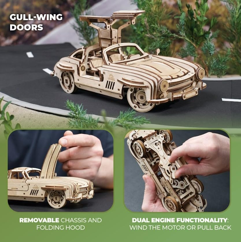Kit de Coche de Modelo de Madera Ugears Winged Sports Coupe - Imagen 3
