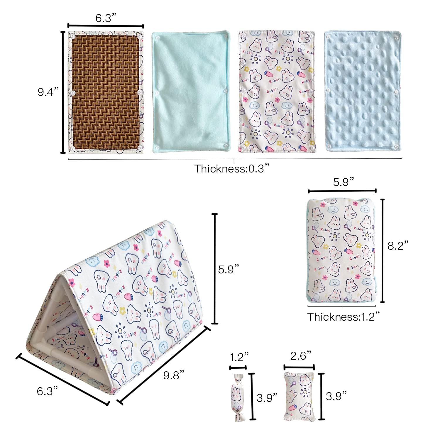 Cama Tienda de Animales Pequeños Multi-Función Portátil - Imagen 3