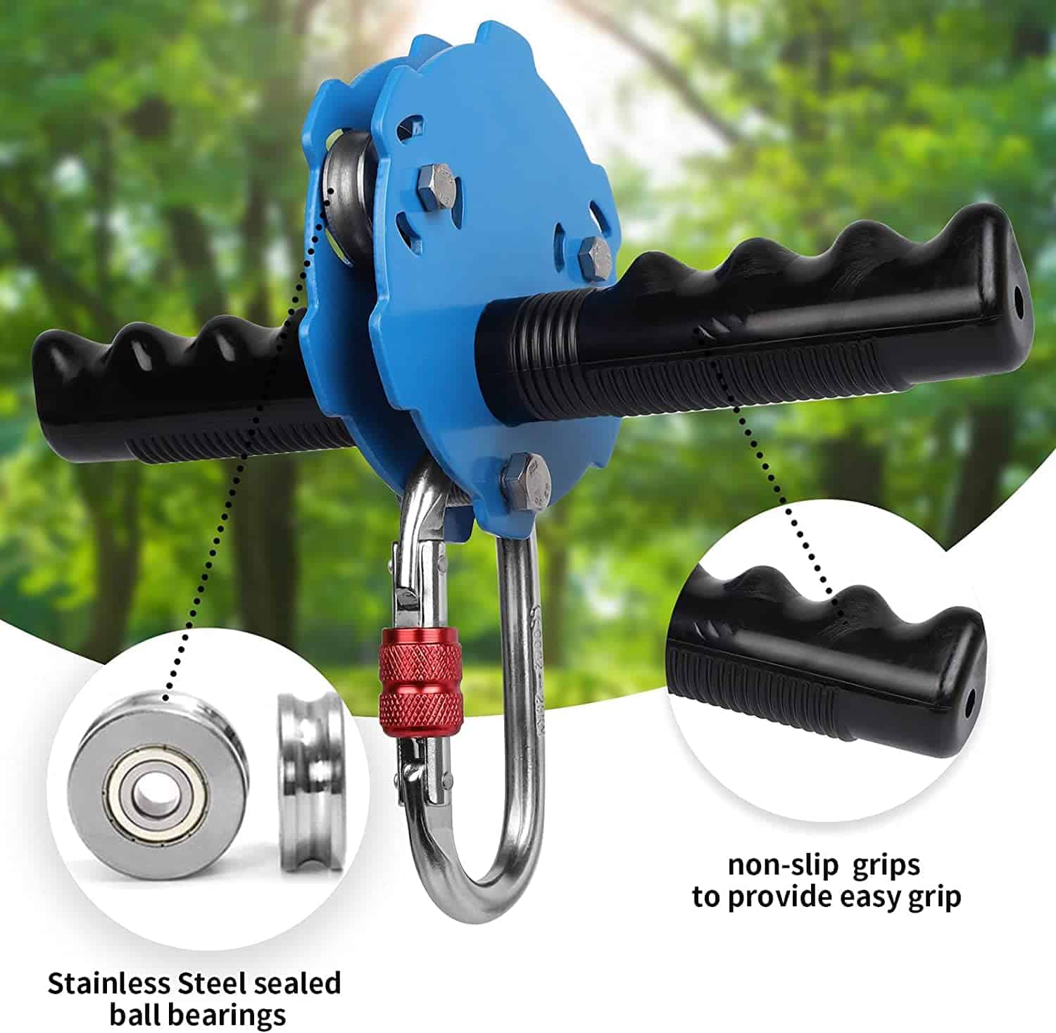 Kit de Tirolesa para Patio Trasero de 150FT - Tirolesa para - Imagen 3