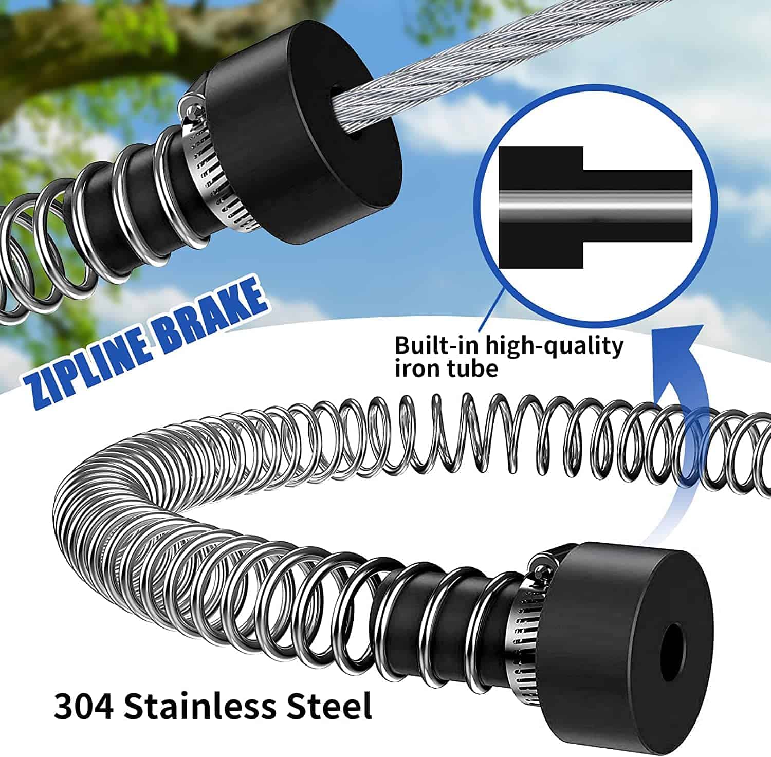 Kit de Tirolesa para Patio Trasero de 150FT - Tirolesa para - Imagen 5