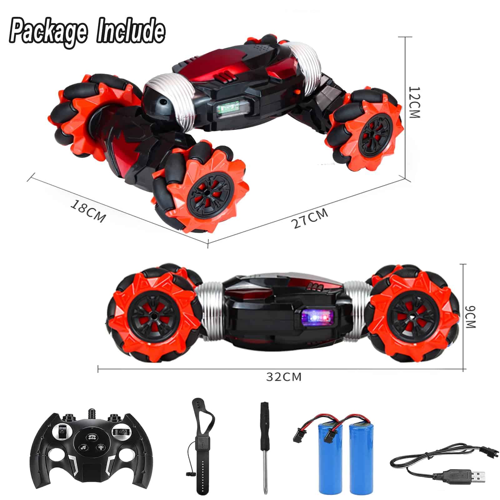 Coche de acrobacias RC con detección de gestos Kisportee - Imagen 10