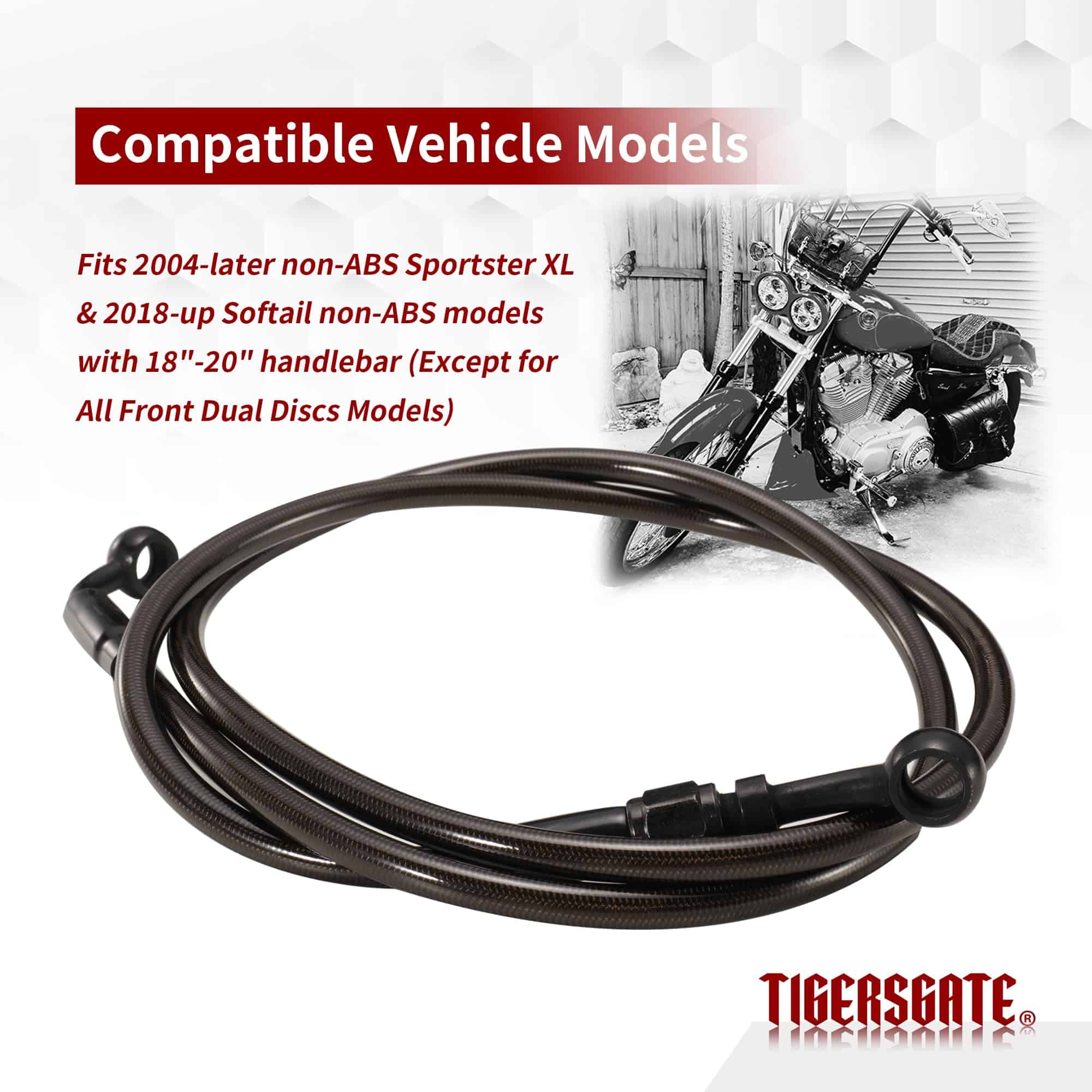 Línea de Freno Delantero Ape Hanger Tigersgate 18"-20" para - Imagen 6