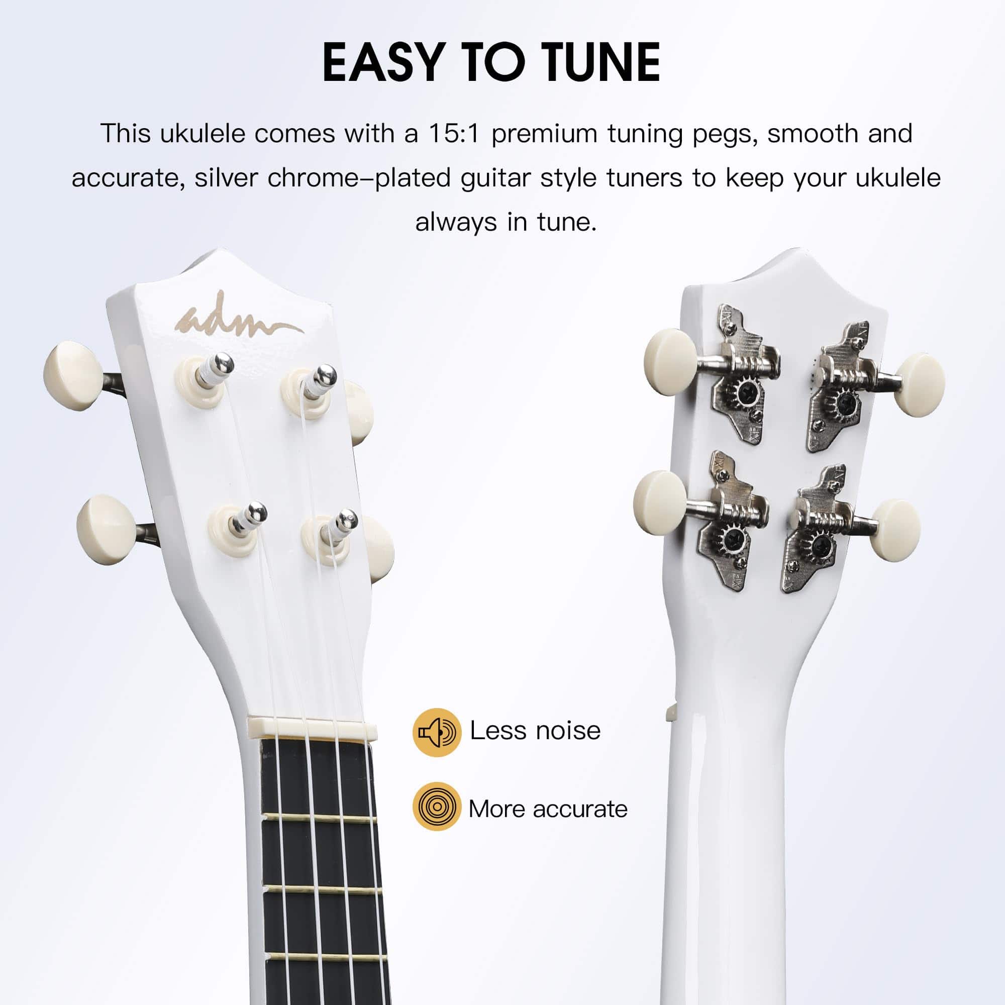 Ukulele Soprano ADM para Principiantes 21 Pulgadas Ukelele - Imagen 5