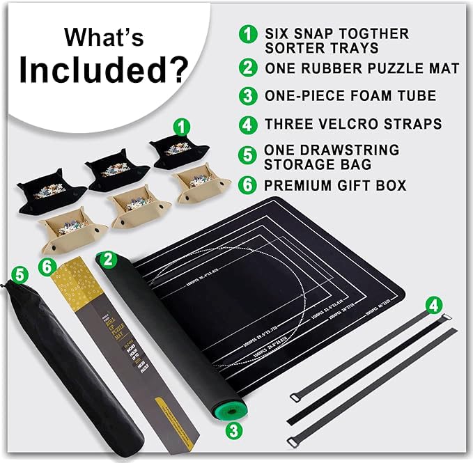 Tapete de Rompecabezas Lwoeo, Sin Pliegues 49� x 36� - Imagen 5