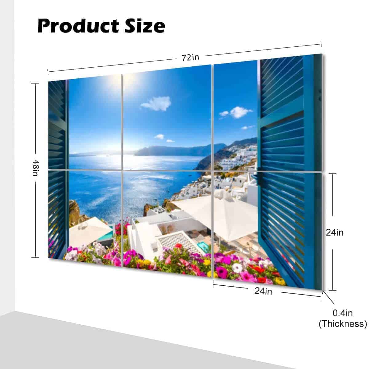 6 Pack Paneles Acústicos de Arte Vista de Ventana Flores - Imagen 3
