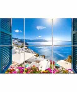 6 Pack Paneles Acústicos de Arte Vista de Ventana Flores