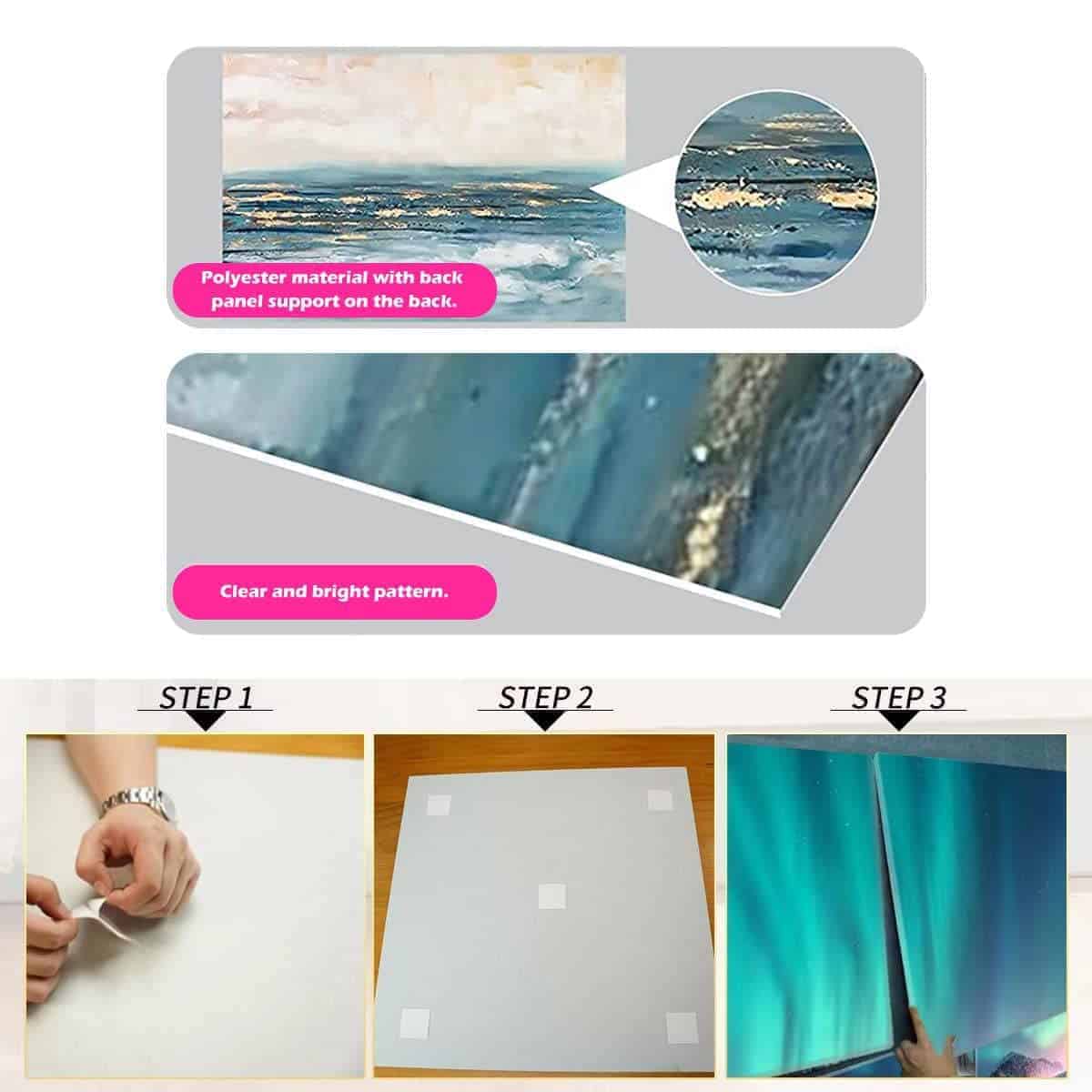 6 Pack Paneles Acústicos de Arte Vista de Ventana Flores - Imagen 6