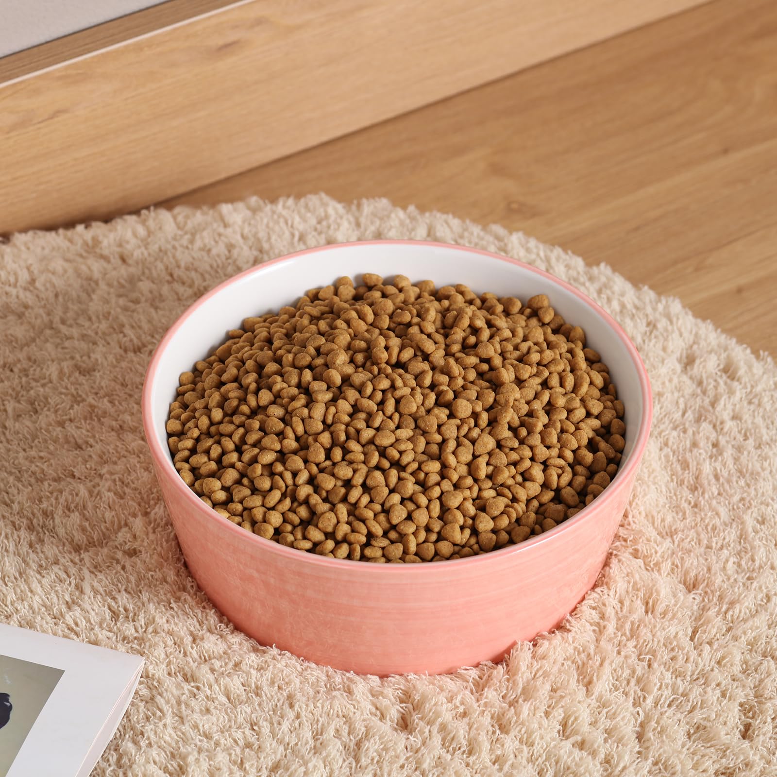 Addogyy Tazón para Perro Rosa de Cerámica para Razas - Imagen 7