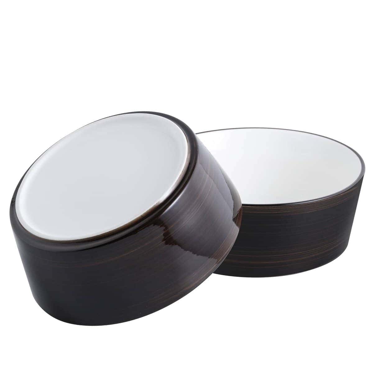 Tazón de comida y agua para perros de cerámica negra para - Imagen 7