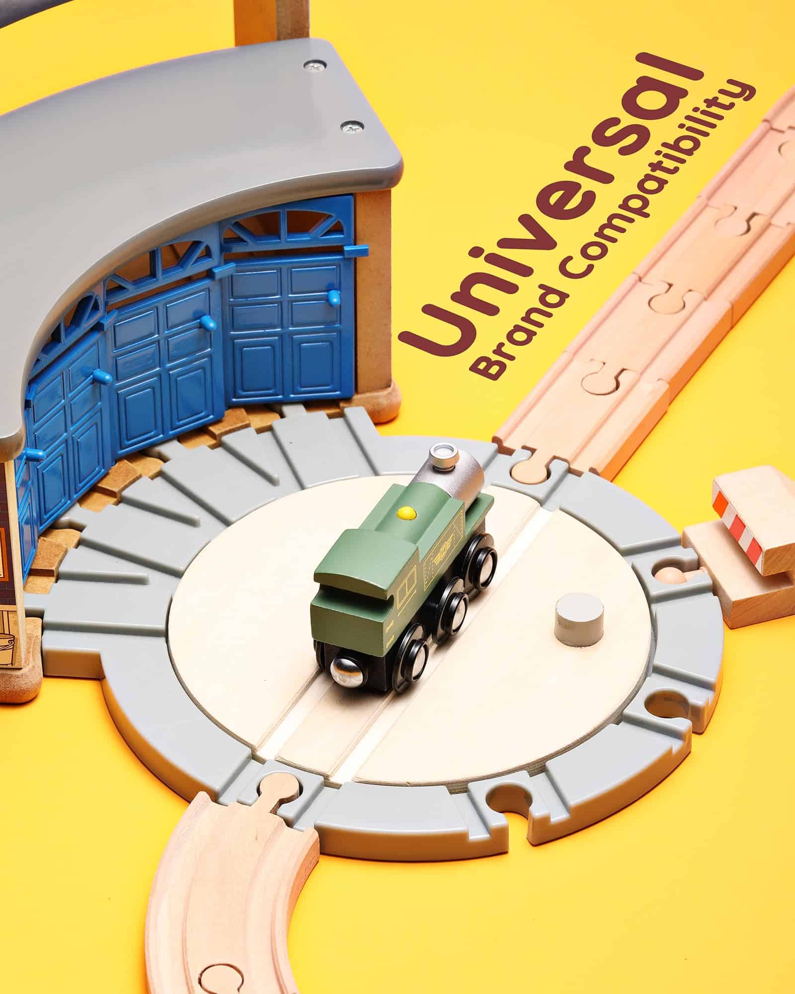 Vía de tren de madera SainSmart Jr. con estación de tren - - Imagen 4