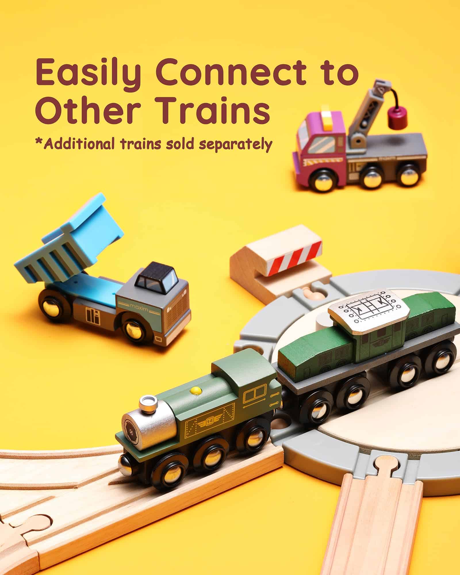 Vía de tren de madera SainSmart Jr. con estación de tren - - Imagen 6