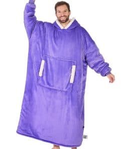 Manta con Capucha de Franela Sherpa yescool, Sudadera Manta